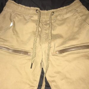 Men’s | Khaki Joggers W Zippers